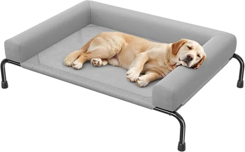 Vista 9 de Simple Trending Cama Elevada para Perros Grandes, Cuna Elevada Refrescante para Perros con Refuerzos, Cama Transpirable para Mascotas