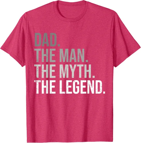Vista 7 de Camiseta para hombre con texto en inglés "Dad The Man The Myth The Legend", Negro, S