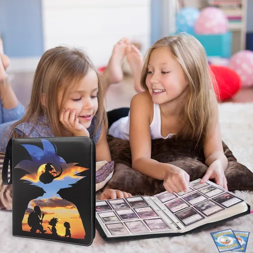 Vista 6 de Individual Trading Card Binder with 1080 Compartments, DIY Cover, Portable Waterproof Scrapbook with Removable Insert Sheets for Football and One