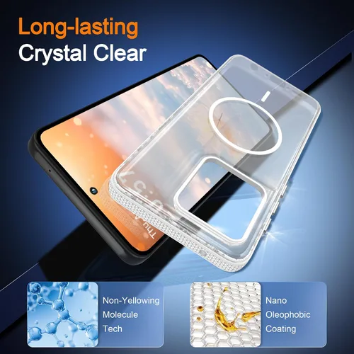 Vista 45 de Jshru Funda para Samsung Galaxy S26 Plus/Galaxy S25 Plus: para Galaxy S24 Plus [compatible con Magsafe] [2 protectores de pantalla HD] cubierta