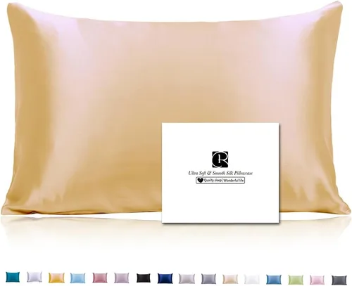 Vista 38 de Ravmix Fundas de almohada de seda con cremallera, de seda de morera de 21 momme para la salud del cabello y la piel, funda de almohada suave, lisa