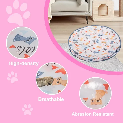 Vista 4 de Pelota de juguete interactiva para gatos, rodante rápido, juguetes automáticos para gatos activados por movimiento, sonido de pájaro simulado