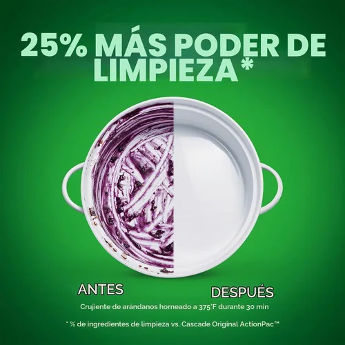 Vista 3 de Cascade Complete ActionPacs, cápsulas de detergente para lavavajillas, frescas, 27