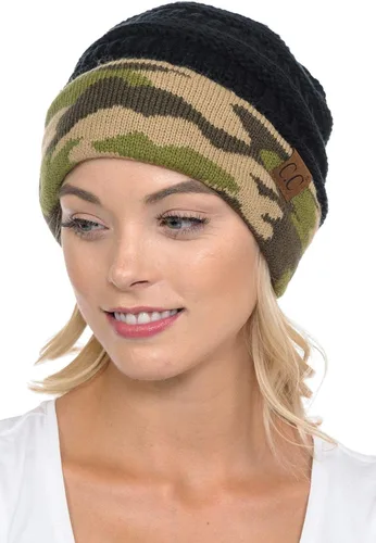 Vista 602 de C.C Trendy Warm Chunky Soft Stretch Cable Knit Beanie