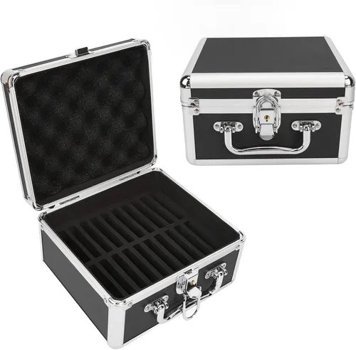 Vista 8 de Caja de almacenamiento de disco duro de 2.5 pulgadas, 20 bahías, caja de protección de disco duro de 2.5 pulgadas, funda de disco duro con mango