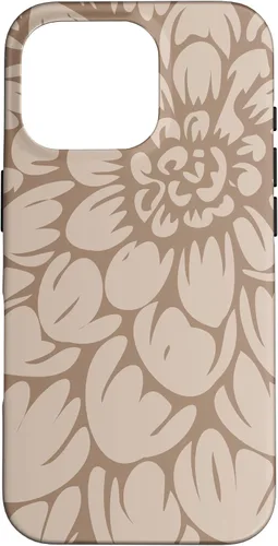 Vista 20 de iPhone 16 Cute Brown and Tan (Beige) Designer Flower Petals Case