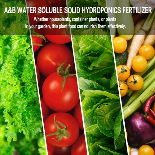 Vista 6 de Nutrientes hidropónicos, 27.1 fl oz de nutrientes hidropónicos A y B, nutrientes universales A & B para plantas de interior para un crecimiento