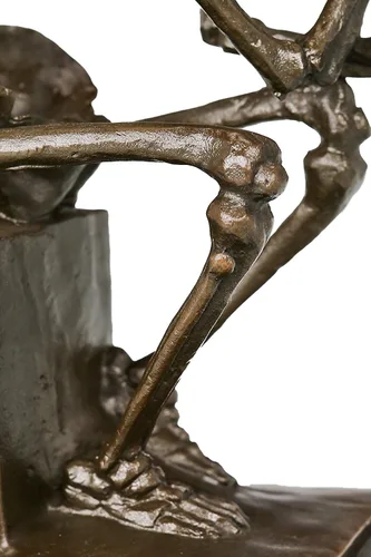 Vista 5 de Estatuas de bronce de esqueleto pensador esculturas de Rodin TPE-998 Figuras de metal para decoración del hogar, 10 piezas