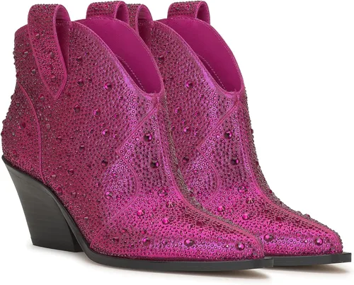 Vista 7 de Jessica Simpson Botines puntiagudos de gamuza para mujer
