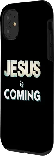 Vista 2 de Funda para iPhone 11 Jesus Is Coming Christian Faith Quote Revelation Saying