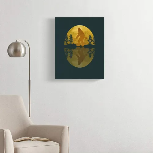 Vista 2 de Vooft Kits de pintura de diamantes 5D DIY Sasquatch Moon Fine Interesante Arte de Taladro Completo Pintura Arte Artesanía Lienzo para decoración