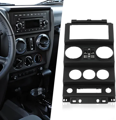 Vista 18 de PIT66 Bisel de radio para salpicadero compatible con Toyota Tacoma 1995 1996 1997, bisel de panel de tablero de instrumentos de plástico ABS negro