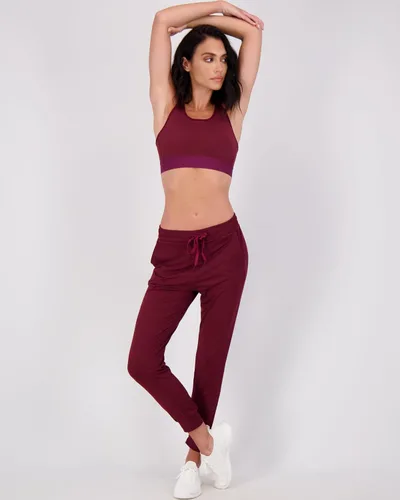 Vista 5 de Real Essentials - Pantalones, paquete de 3 unidades Real Essentials - Pantalones deportivos de yoga ultra suaves para mujer con bolsillos y cordón