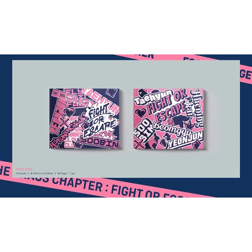 Vista 3 de TOMORROW X TOGETHER TXT THE CHAOS CHAPTER FIGHT OR ESCAPE TOGETHER Ver. +Extra Photocard and Sticker (ESCAPE TOGETHER) (BHE0086)