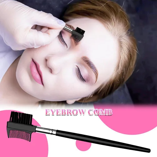 Vista 3 de Kit de cuidado de cejas 8 en 1, recortadora profesional de cejas, tijeras, pinzas, cepillo y herramienta de dermaplaning, kit de moldeo de cejas