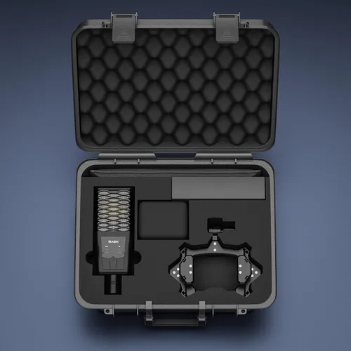 Vista 7 de BASN BMS2 Micrófono de condensador cardioide (negro) Micrófono de grabación de estudio XLR de diafragma grande de metal para podcasting, canto
