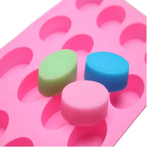 Vista 6 de Joyeee Molde ovalado de silicona para pudín, reutilizable de silicona para bricolaje, molde para hornear, pastel, galletas, magdalenas, chocolate