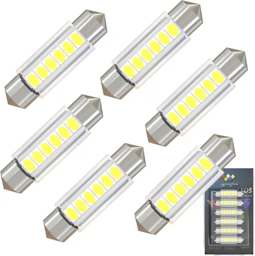 Vista 23 de Bombilla LED Festoon C5W de 38mm 39mm DE3425 DE3423 Bombillas LED Ámbar Amarillo Festoon 6418 6411 6423 Bombilla LED DC 12V para Luces Interiores