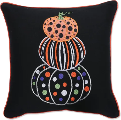 Vista 8 de Pillow Perfect Almohada lumbar de Halloween para interiores, 11.5 x 23 pulgadas, color negro