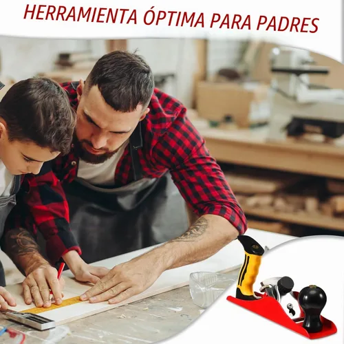 Vista 6 de Cepilladora de mano con hoja de 2 pulgadas, plano de madera alisado ajustable, plano de banco universal para instalación de puertas de bricolaje