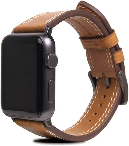 Vista 9 de [Diseño de SLG ] D+ - Correa de cuero italiana Temponata para Apple Watch 4 1.732 in 1.654 in iWatch Series 1 2 3 Nike Sports Correa de repuesto
