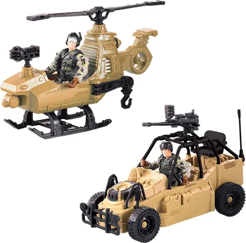 Vista 8 de Lollipop Figuras de acción del ejército de los Estados Unidos y juguetes militares de motos de nieve para niños con móvil de nieve, soldado