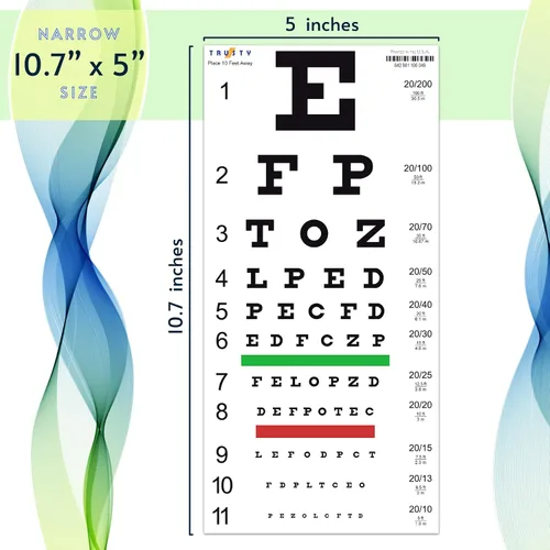 Vista 4 de TRUSTY Gráfico ocular Snellen para exámenes oculares a 10 pies