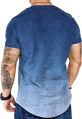 Vista 2 de COOFANDY Camiseta hipster de manga corta para hombre, 2 unidades, para entrenamiento muscular, gimnasio, fisicoculturismo