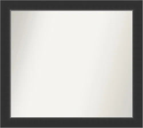 Vista 170 de Amanti Art Espejo personalizado, espejo de baño negro Astor, espejo de pared o espejo de tocador de baño sobre el fregadero (25 x 25 pulgadas)