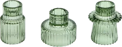 Vista 17 de Vixdonos Portavelas de cristal cónico para centros de mesa, decoración de boda y cena (3 piezas, ámbar)