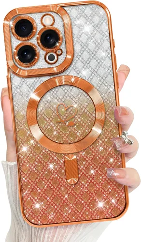 Vista 49 de Bonoma Compatible with iPhone 17 Pro Max Case 2025 Heart Checkered -Gold A cuadros-oro