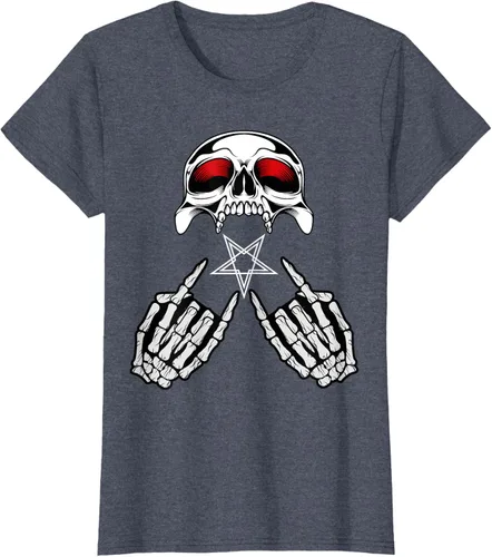 Vista 36 de Camisas de metal pesado con diseño de abanico de metal Negro