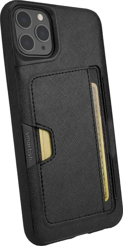 Vista 43 de Smartish Funda tipo cartera para iPhone 11 Pro - Wallet Slayer Vol. 2 [soporte protector delgado] tarjetero (seda) - Black Tie Affair