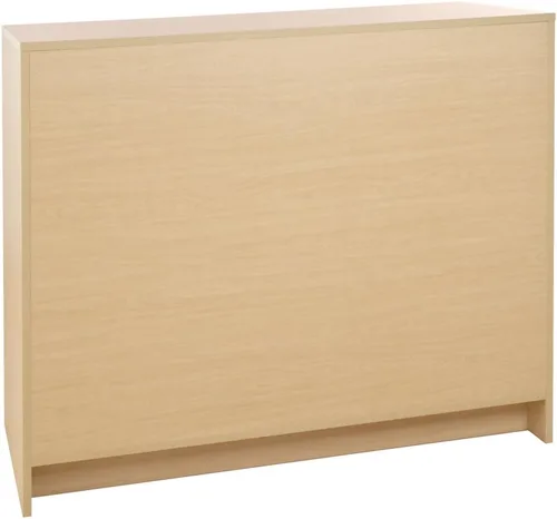 Vista 4 de Only Hanger Soporte para caja registradora con 3 estantes ajustables en altura, mostrador de pago de melamina negra de 48 pulgadas, disponible