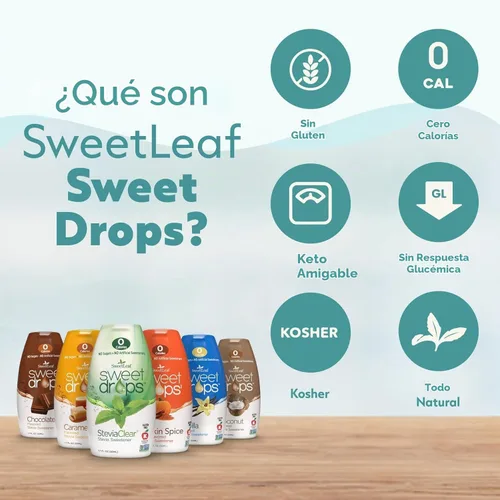 Vista 7 de SweetLeaf Stevia Drops - Edulcorante líquido, paquete variado, 1.7 onzas