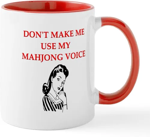 Vista 54 de CafePress Mahjong Mugs - Taza de café de cerámica de 11 oz (11.0 fl oz)