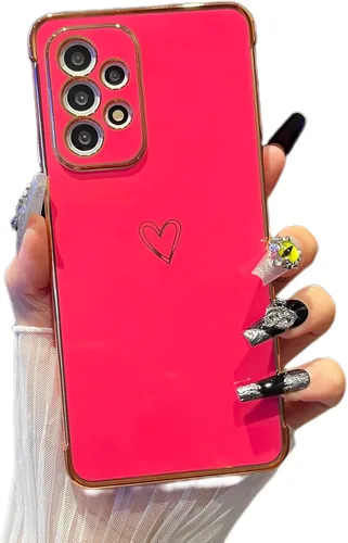 Vista 110 de ZTOFERA Funda diseñada para Google Pixel 7a, bonito diseño de corazones de amor con borde chapado y protección de lente de cámara, para Google Pixel