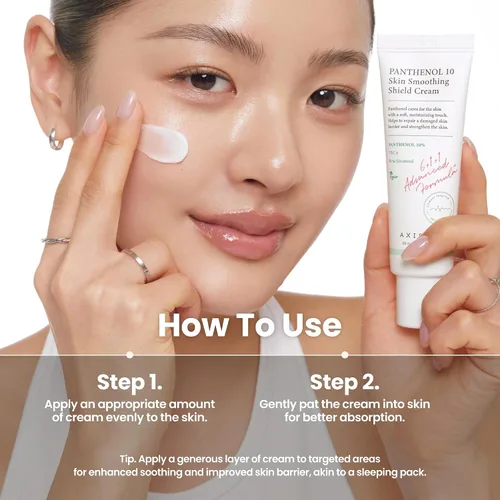 Vista 7 de AXIS-Y Panthenol 10 Skin Smoothing Shield Cream – Crema hidratante facial diaria de barrera para hidratación y calma de larga duración, loción