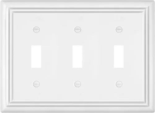 Vista 12 de Juego de 1 placa de pared de metal, bronce envejecido Midsize 1 Toggle 1 Decorator Combo Wall Plate for GFCI Outlets, Light Switches, Ideal for