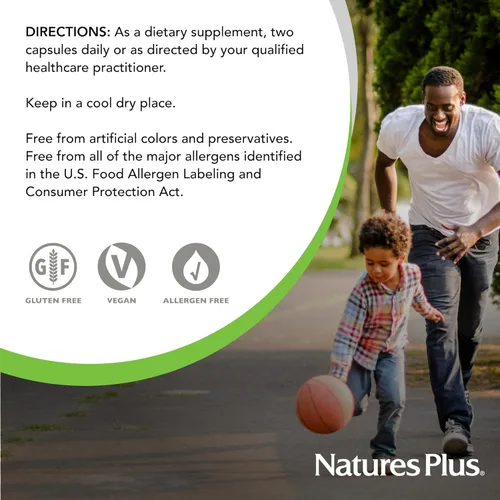 Vista 5 de NaturesPlus Hema-Plex Iron - 60 cápsulas de acción rápida - 85 mg de hierro quelado + vitamina C y bioflavonoides para glóbulos rojos saludables