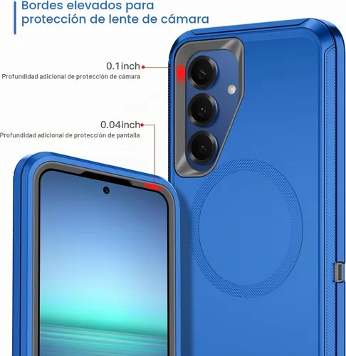 Vista 3 de I-HONVA para Samsung Galaxy S25 Plus, Funda para Galaxy S24 Plus [Compatible con MagSafe] Protección de 3 capas a prueba de golpes