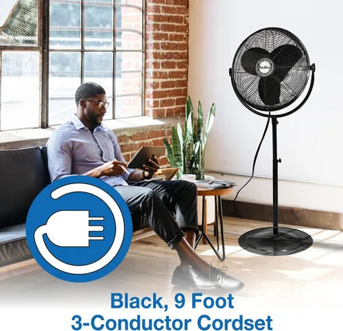 Vista 6 de Air King Ventilador de pedestal de grado industrial 9420 de 20 pulgadas