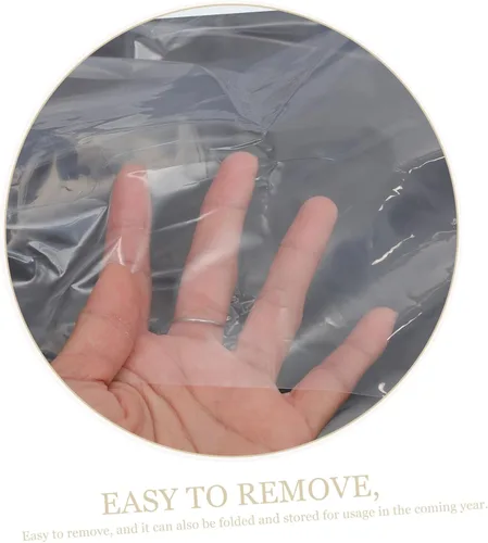 Vista 5 de Funda de sofá transparente más gruesa, protector de muebles para sofá de dos plazas pequeños, funda transparente para mascotas antiarañazos, polvo
