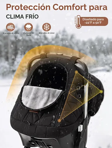 Vista 2 de Funda para asiento de automóvil, impermeable, color negro