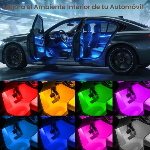 Vista 5 de 4 piezas de luces estroboscópicas LED inalámbricas con control remoto, 8 colores, carga USB, impermeables, luces de advertencia de emergencia