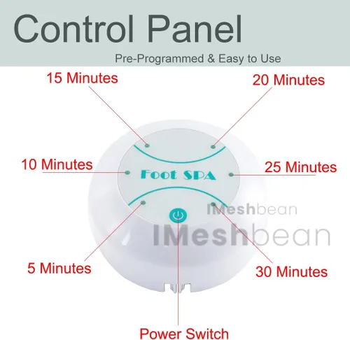 Vista 2 de iMeshbean® Máquina de baño de pies de desintoxicación iónica iónica, máquina de desintoxicación de pies con bañera, 2 matrices, 140 revestimientos