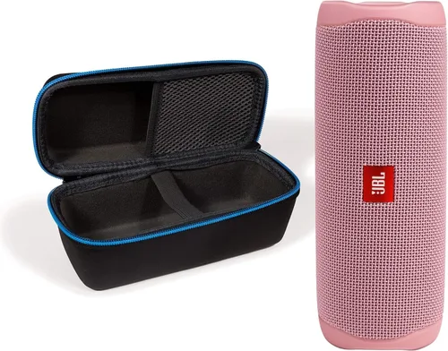 Vista 15 de JBL Flip 5 - Parlante portátil inalámbrico Bluetooth impermeable con estuche rígido protector divvi!. Negro