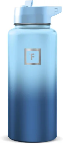 Vista 16 de IRON °FLASK Botella de agua de boca ancha de 32 onzas con pajita Aurora