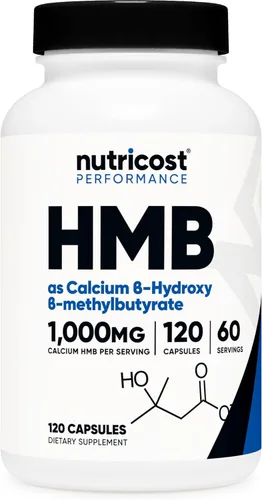 Vista 8 de Nutricost HMB (As Calcio Beta-hidroxi beta-metilbutirato) 1,000 mg, 60 cápsulas – 500 mg por cápsula, sin OMG, sin gluten, 30 porciones