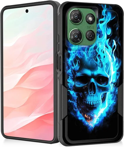 Vista 23 de Funda para Moto G Play 4G 2024, resistente de doble capa híbrida de policarbonato duro, goma suave, a prueba de golpes, funda protectora resistente